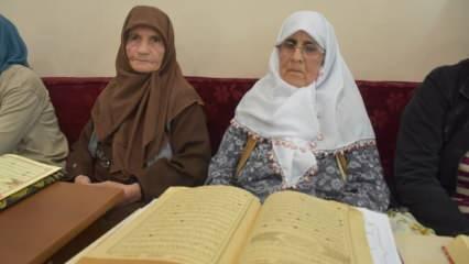 85 yaşında Kur'an-ı Kerim okumayı öğrendiler