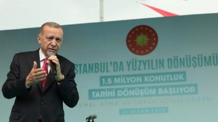 Kentsel dönüşümde "yarısı bizden" kampanyası! Erdoğan açıkladı