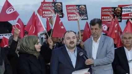 Gannuşi'nin tutuklanması Ankara'da protesto edildi