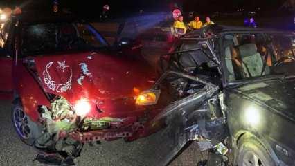 Amasya'da 3 aracın karıştığı feci zincirleme kaza: Karı koca öldü, 8 yaralı