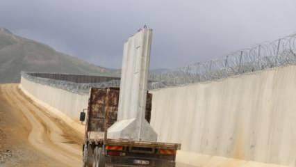 İran sınırında hummalı çalışma... Modüler beton duvarın 96 kilometresi tamamlandı