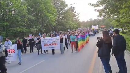 ODTÜ’de LGBT bayraklarıyla Kılıçdaroğlu’na destek yürüyüşü gerçekleştirildi
