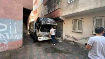 Diyarbakır'da maskeli 2 kişi, çöp kamyonunu yaktı!