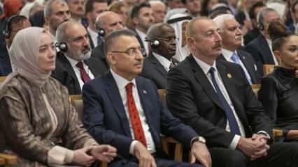 Erdoğan için düzenlenen törene damga vuran kare! Paşinyan bakın nereye oturdu
