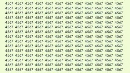 4567 sayılarının arasındaki 4657'yi bulurken gözleriniz bulanıklaşacak! 6 saniyede zeka testindeki 4657'yi bulan kartal gözlüdür