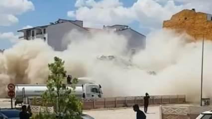 Elazığ’da 5 katlı bina korna sesi ile yıkıldı