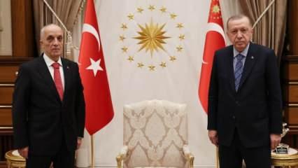 Cumhurbaşkanı Erdoğan Türk-İş Başkanı Atalay'ı kabul etti! Asgari ücrette tarih verildi