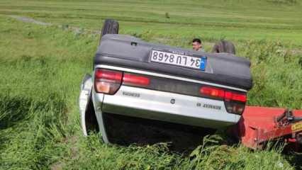 Ardahan'da otomobil devrildi: 5 kişi yaralandı