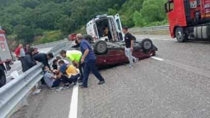 Zonguldak'ta otomobiller çarpıştı: 1'i bebek 8 yaralı