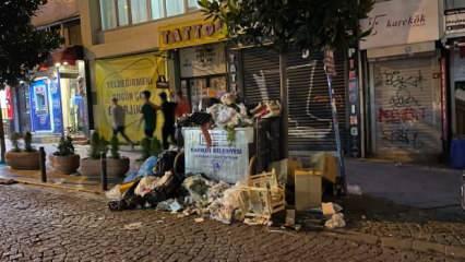 Çöpçüler tatile mi çıktı? Metro istasyonlarında ve Kadıköy'de çöp yığınları ortaya çıktı