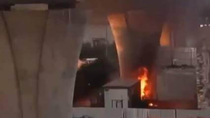 Haliç metro köprüsünde yangın: Trafodan alevler yükseldi!