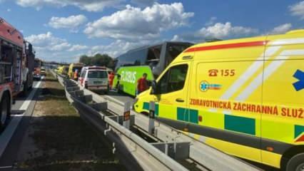 Çekya'da otobüs kazası: 1 ölü 50 yaralı