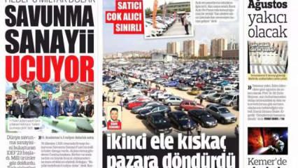 Otomobilde ikinci ele kıskaç pazara döndürdü - Gazete manşetleri