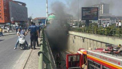 Son Dakika: Ümraniye'de İETT otobüsünde yangın paniği!