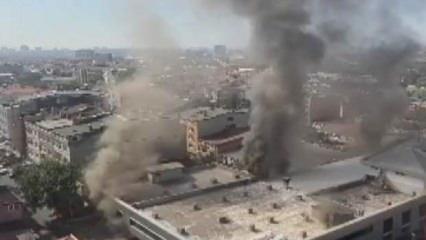 Bayrampaşa'da iş merkezinde yangın: Mahsur kalan 9 kişi kurtarıldı
