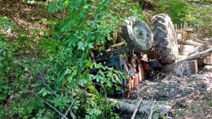 Tokat'ta devrilen traktörün sürücüsü hayatını kaybetti