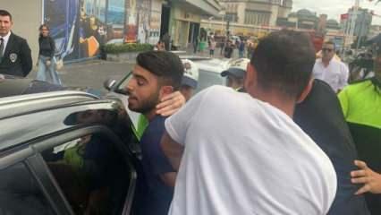 Polise tehditler savuran taksici böyle gözaltına alındı