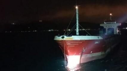 İstanbul Boğazı'nda arızalanan kargo gemisi Büyükdere'de