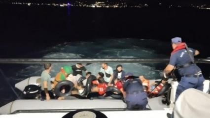İzmir açıklarında 125 düzensiz göçmen kurtarıldı, 47 düzensiz göçmen yakalandı