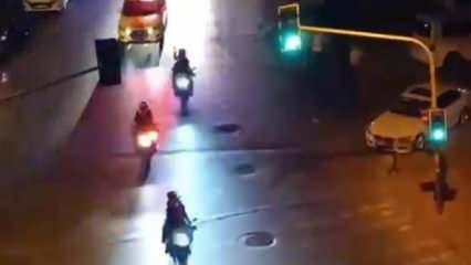 Kağıthane'de polis ekiplerinden şehit polis anısına araç konvoyu