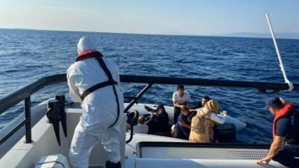 Yunan'ın Türk kara sularına geri ittiği 19 düzensiz göçmen kurtarıldı