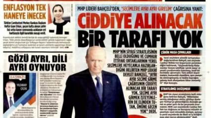 Bahçeli'den Akşener'in teklifine yanıt - Gazete manşetleri