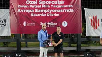 Down Sendromlular Futsal Milli Takımı’nı Başkan Yıldırım Avrupa Şampiyonası’na uğurladı