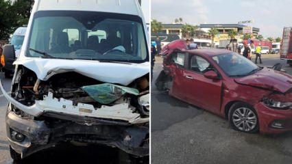 İzmir’de servis minibüsü ile otomobil çarpıştı: Çok sayıda yaralı var