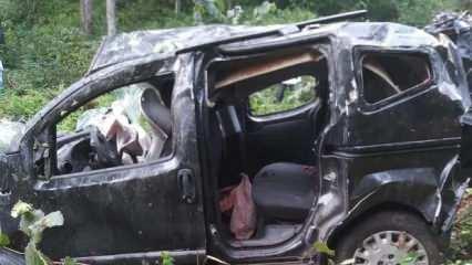 Ordu'da feci kaza: Dereye yuvarlanan otomobildeki biri hamile 3 kişi öldü!