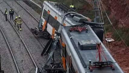 Barselona'da tren raydan çıktı: 4 ölü!