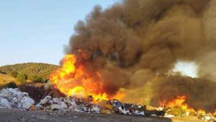 Bilecik'te belediye çöplüğünde yangın