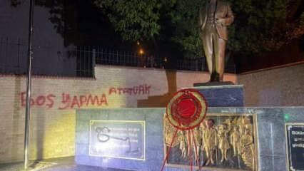 İzmir'de Atatürk Anıtı'na yönelik saldırıda bulunan şüpheli tutuklandı