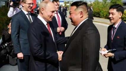 Putin, Kuzey Kore lideri Kim ile bir araya geldi: Görüşmede dikkat çeken detay