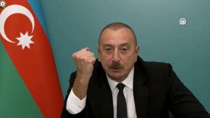 Aliyev zafer konuşmasını yaptı... ABD ve Fransa'nın küstahlığına 'demir yumruk'la cevap