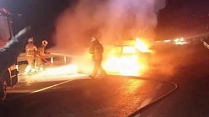 Bartın'da feci kaza! LPG'li otomobil alev topuna döndü