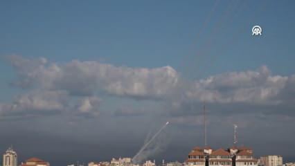 Aksa Tufanı'nda büyük şok! Gazze'den İsrail'e roket yağdı...