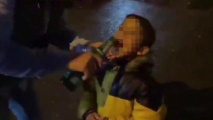 İstanbul’da skandal görüntü: Küçük çocuğa alkol içirip video çektiler!