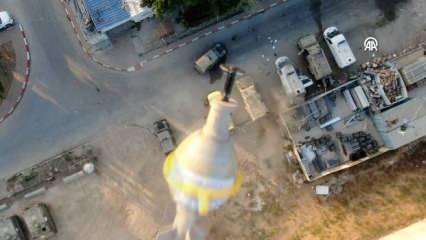 Kassam, İsrail'e roket saldırılarına ait dron görüntüleri yayınladı