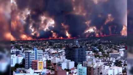 Arjantin'de ürküten orman yangını: Bir şehir tahliye edildi
