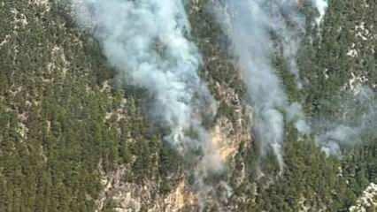 Burdur'daki orman yangını yeniden başladı!