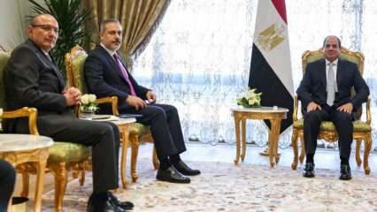 Bakan Fidan, Sisi'yle görüştü: Türkiye ve Mısır'dan Filistin açıklaması