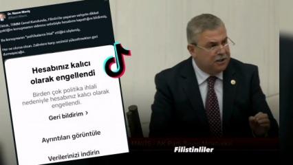 AK Partili Dr. Nazım Maviş'in Filistin paylaşımına TikTok'tan skandal engelleme!
