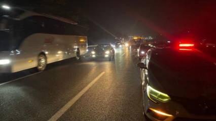 Anadolu Otoyolu'nda zincirleme kaza: 10 km araç kuyruğu oluştu