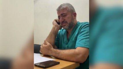 Gazze Sağlık Müdürlüğü bilgi verdiği sırada gözyaşlarına hakim olamadı