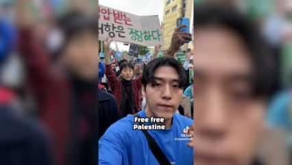Güney Kore'de Filistin'e destek
