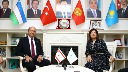 KKTC Cumhurbaşkanı Tatar, Bakü'de Uluslararası Türk Kültür ve Miras Vakfını ziyaret etti