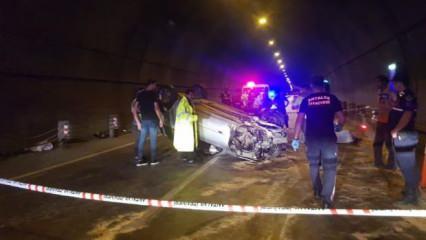 Tünelde feci kaza: 2 kişi hayatını kaybetti
