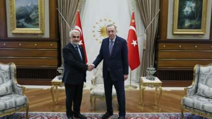 Erdoğan, HÜDA PAR Genel Başkanı Yapıcıoğlu'nu, kabul etti