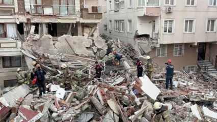 Güngören'de yıkım sırasında 6 katlı bina çöktü