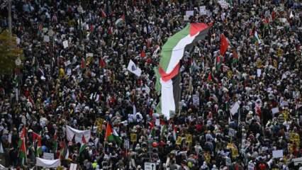 ABD’de ülke tarihinin en büyük 'Filistin’e destek' gösterisi